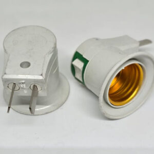 Portalamparas con ficha y tecla